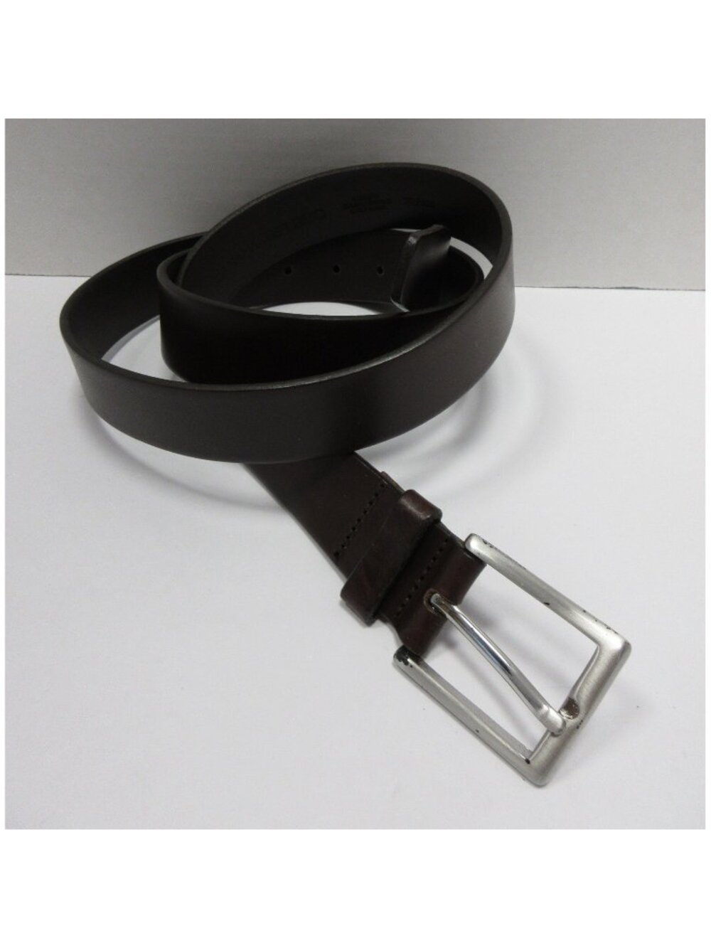 Banana Republic Belt 46 Genuine Italian Leather Solid Brass Buckle USA